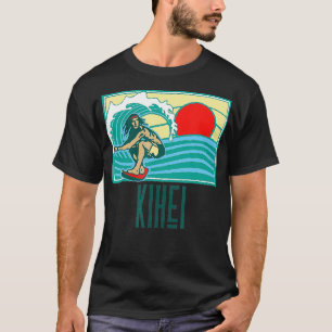 T-shirt Kihei Hawaii Vintage surfer vague rétro graphique