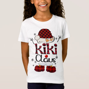 T-Shirt Kiki Claus Red Plaid - Grand-mère Cadeau