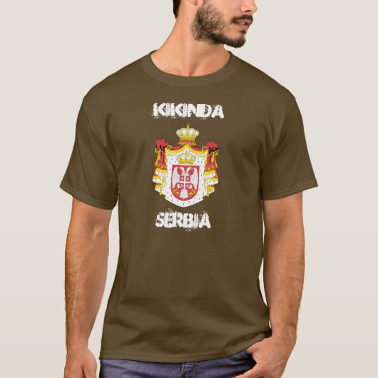 T-shirt Kikinda, Serbie avec armoiries (Devant)