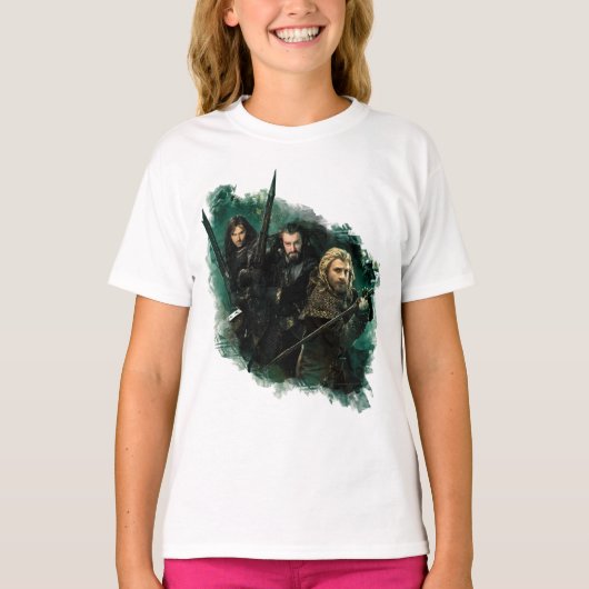 T-shirt Kili, THORIN OAKENSHIELD™, & Fili Graphic (Devant)