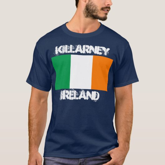T-shirt Killarney, Irlande avec drapeau irlandais (Devant)