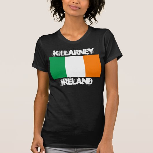 T-shirt Killarney, Irlande avec drapeau irlandais (Devant)