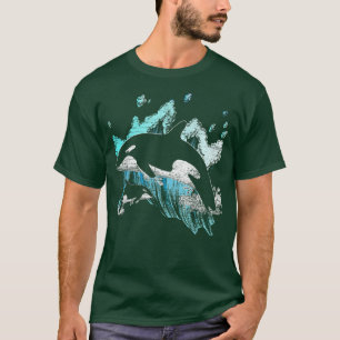 T-shirt Killer Whale Ocean Swim Cool Animal Creature Orca 