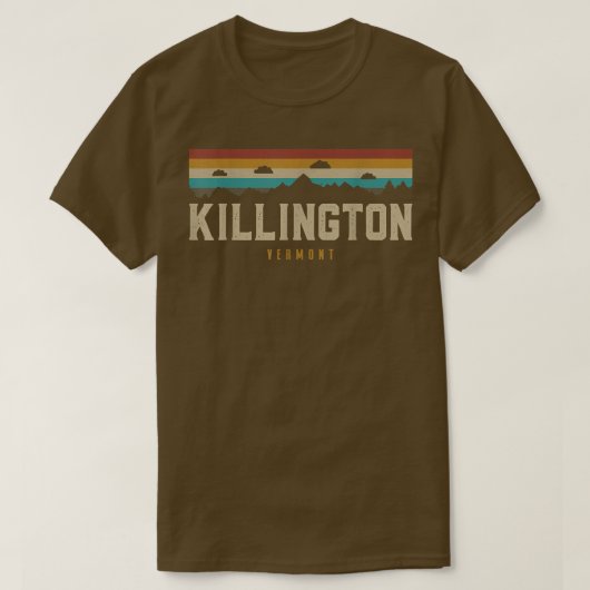 T-shirt Killington Vintage Mountains Randonnée Camping Ver (Design devant)