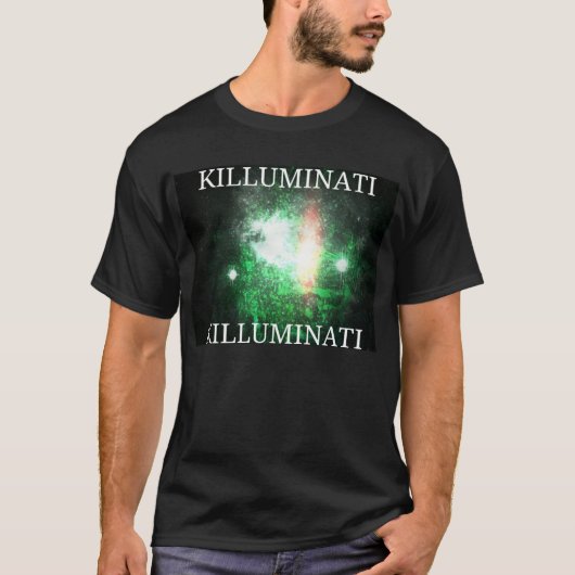 T-shirt Killuminati noir et vert (Devant)