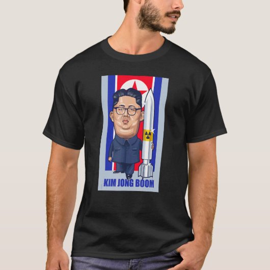 T-shirt Kim Jong Boom Kim Jong Un Graphique Parodique (Devant)