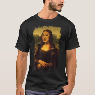 T-shirt Kim Jong-Un Mona Lisa Mashup Drôle Corée du Nord L