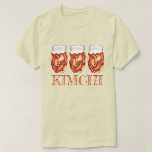 T-shirt Kimchi Fermenté Chou Cuisine coréenne (Design devant)