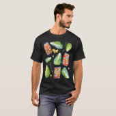 T-shirt Kimchi Ingrédients Fun Fermentation Aquarelle (Devant entier)