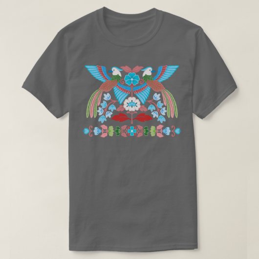 T-shirt Kimono Birds cobalt (Design devant)