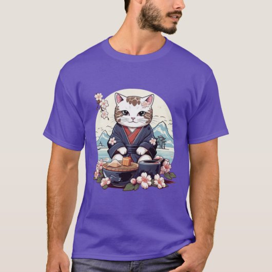 T-shirt Kimono Chat 2 (Devant)