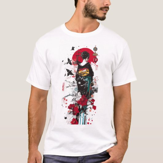 T-SHIRT KIMONO GIRL (Devant)