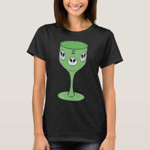 T-shirt Kinda Goth Crâne Vin Gobelet Vert