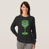 T-shirt Kinda Goth Crâne Vin Gobelet Vert (Devant entier)