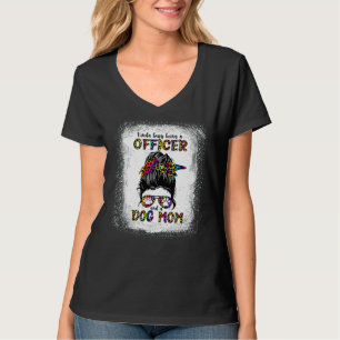 T-shirt Kinda Occupé Être Officier Et Un Chien Maman Mère