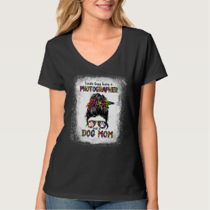 T-shirt Kinda Occupé Être Un Photographe Et Un Chien Maman
