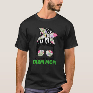 T-shirt Kinda Occupé Être Une Maman Ferme Messy Cheveux Bu