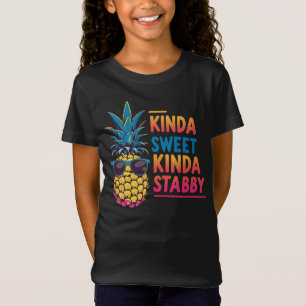 T-Shirt Kinda Sweet Kinda Stabby Ananas Kids Tee