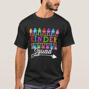 T-shirt Kinder Crew Funny Kindergarten Enseignant 1Er Jour