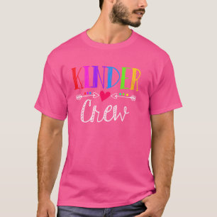 T-shirt Kinder Crew Funny Kindergarten Enseignant 1er Jour