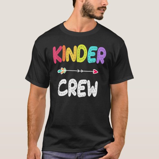 T-shirt Kinder Crew Kindergarten Enseignant 1er Jour De L' (Devant)