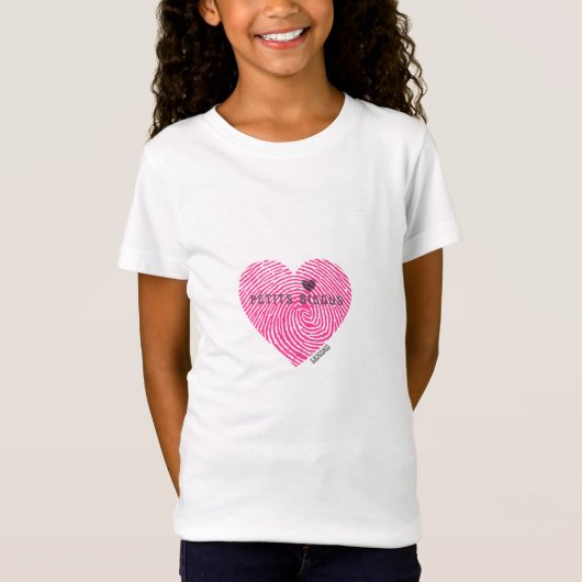 T Shirt Kinder Hart Franse petities bisous (Voorkant)
