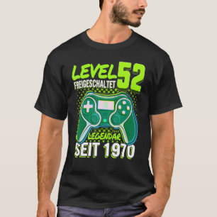 T-shirt Kinder Level 52 Jahre Geburtstags Junge Gamer 1970
