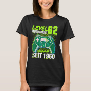 T-shirt Kinder Level 62 Jahre Geburtstags Junge Gamer 1960