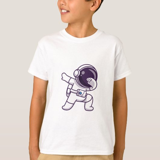 T-shirt kinder schattige astronout (Voorkant)