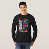 T-shirt Kindergarten 100 Days Smarter No Prob Llama Teache (Devant entier)