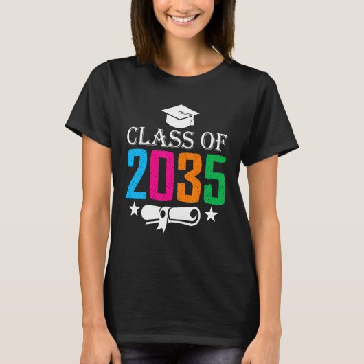 T-shirt Kindergarten  for Boys Class of 2035 Senior (Devant)
