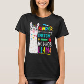 T-shirt Kindergarten No Prob Llama Teacher Back To School (Devant)
