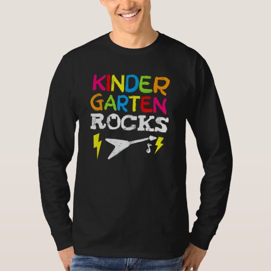 T-shirt Kindergarten Rocks Preschooler Back To School Chal (Devant)