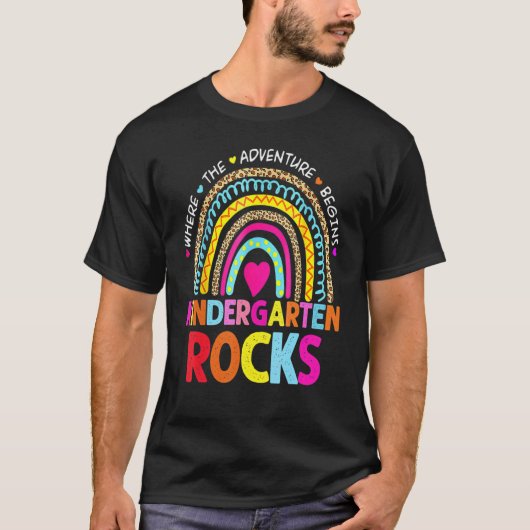 T-shirt Kindergarten Rocks Team Kindergarten Rainbow T (Devant)