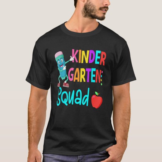 T-shirt Kindergarten Squad First Teacher Student Team Back (Devant)
