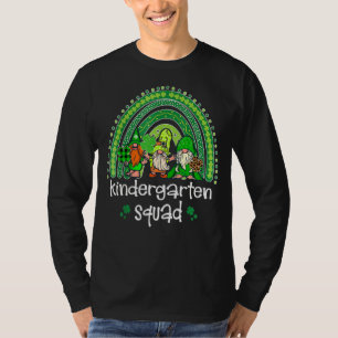 T-shirt Kindergarten Squad Rainbow Gnome Happy St patrick