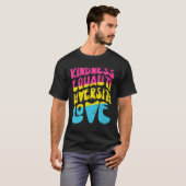 T-shirt Kindness Equality Love Pansexual (Devant entier)
