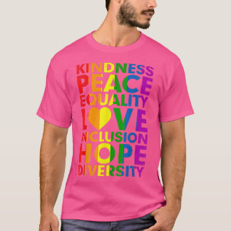 T-shirt Kindness Paix Égalité Inclusion Diversité humaine 