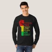 T-shirt Kindness Peace Equality Human Rights Inclusion Div (Devant entier)