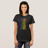 T-shirt Kindness Peace Equality Love Cool Pride Designs Pr (Devant entier)