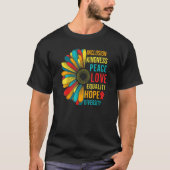 T-shirt Kindness Peace Equality Love Inclusion Hope Divers (Devant)