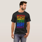 T-shirt Kindness Peace Equality Love Inclusion Hope Divers (Devant entier)