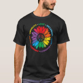 T-shirt Kindness Peace Equality Love Inclusion Hope Divers (Devant)