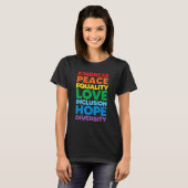 T-shirt Kindness Peace Equality Love Inclusion Hope Divers (Devant entier)