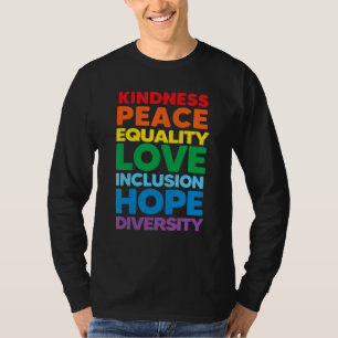 T-shirt Kindness Peace Equality Love Inclusion Hope Divers