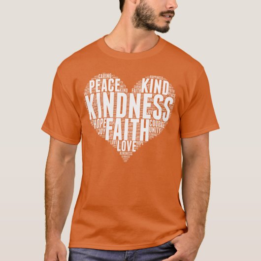 T-shirt Kindness Wordcloud Be Kind Stop Bulling Unity Day (Devant)