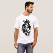 T-shirt King Andrew/ Lion noir (Devant entier)