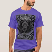 T-shirt King black Lyon style with class (Devant)