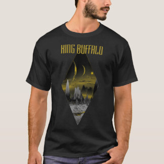 T-shirt King Buffalo, noir jaune, soleil, montagnes Classi