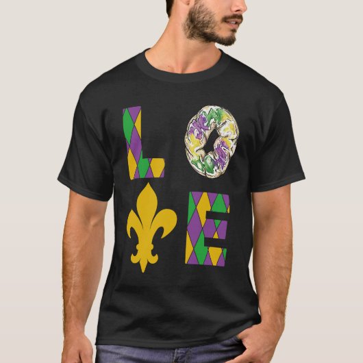 T-shirt King Cake Love Mardi Gras Parade Shenanigans Carni (Devant)